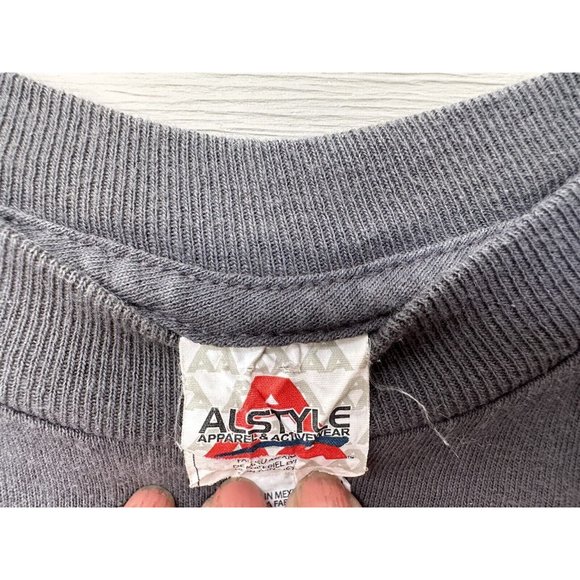 Vintage Alstyle T Shirt Las Vegas Straight Flush Mens Size Medium Gray - Picture 4 of 6